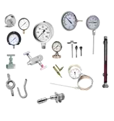 Instruments, Pressure / Temperature Gauges, Level Gauge, Needle / Manifold Valves, Thermowell, Calibration, Liquid-Filled, Capillary, Bayonet / Crimped, Bourdon, Dial, Syphon, Snubber,Thermocouple, RTD, Flow Switch, Reflex, Magnetic, Side / Top Mounted.