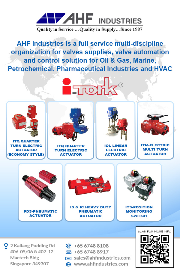 AHF Group is a full multi-discipline organization for valve suppliers/repairs, valve automation and control solutions in Singapore; for the Marine, Petrol Chemical, Refinery, Power Generation , Mining and Oil and Gas Industries.