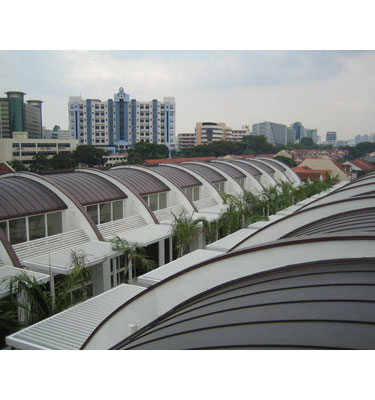 Sheet Metal Roofing Pte Ltd specializes in a roofing technique known as Curved Copper Roof Cladding.