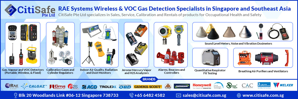 Established since 2007, Citisafe Pte Ltd is one of the leading gas detector supplier in Singapore and specializing in the sale of occupational safety and hygiene instrumentation while also providing full service, calibration and rental of instruments to clients based on operational needs.