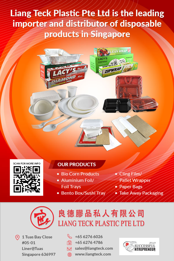 We are an importer and distributor of disposable products and food packaging in Singapore.