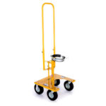 The ECL is a unique handcart that can move cylinders without lifting or rolling the cylinder. Just clamp, tilt and cart away. Once you get the cylinder to the desired place simply tilt the cylinder back using one hand and roll the cart forward to place the cylinder on the surface. Easily lift the cylinder by the cap to the desired height and unload.