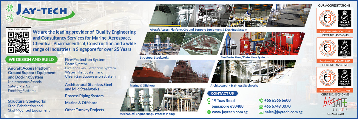 Jay-Tech Marine and Projects Pte Ltd, a company based in Singapore, provides a comprehensive range of project management and engineering services to our clients.