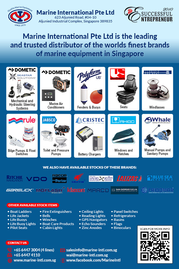 Formerly known as Marine International, Marine International Pte Ltd, has been providing excellent products and services to wide range of marine industries in Singapore since 1970.
